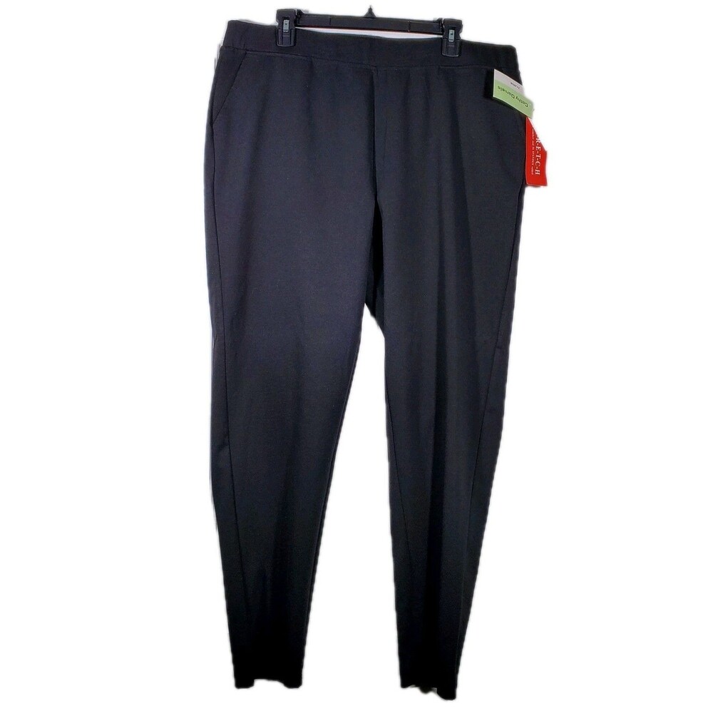 Cathy Daniels Black Pull On Women's Pants Pockets Size XL NWT